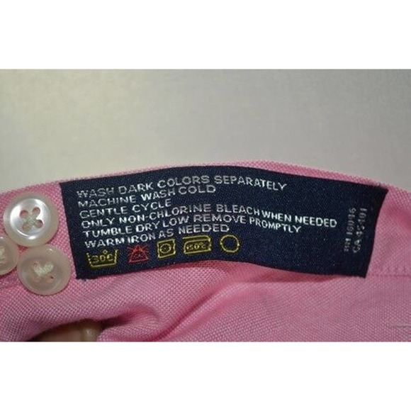 Nautica Men Oxford Pink Long Sleeve Dress Shirt Button Down Size 16 1/2 32/33 - Picture 11 of 11